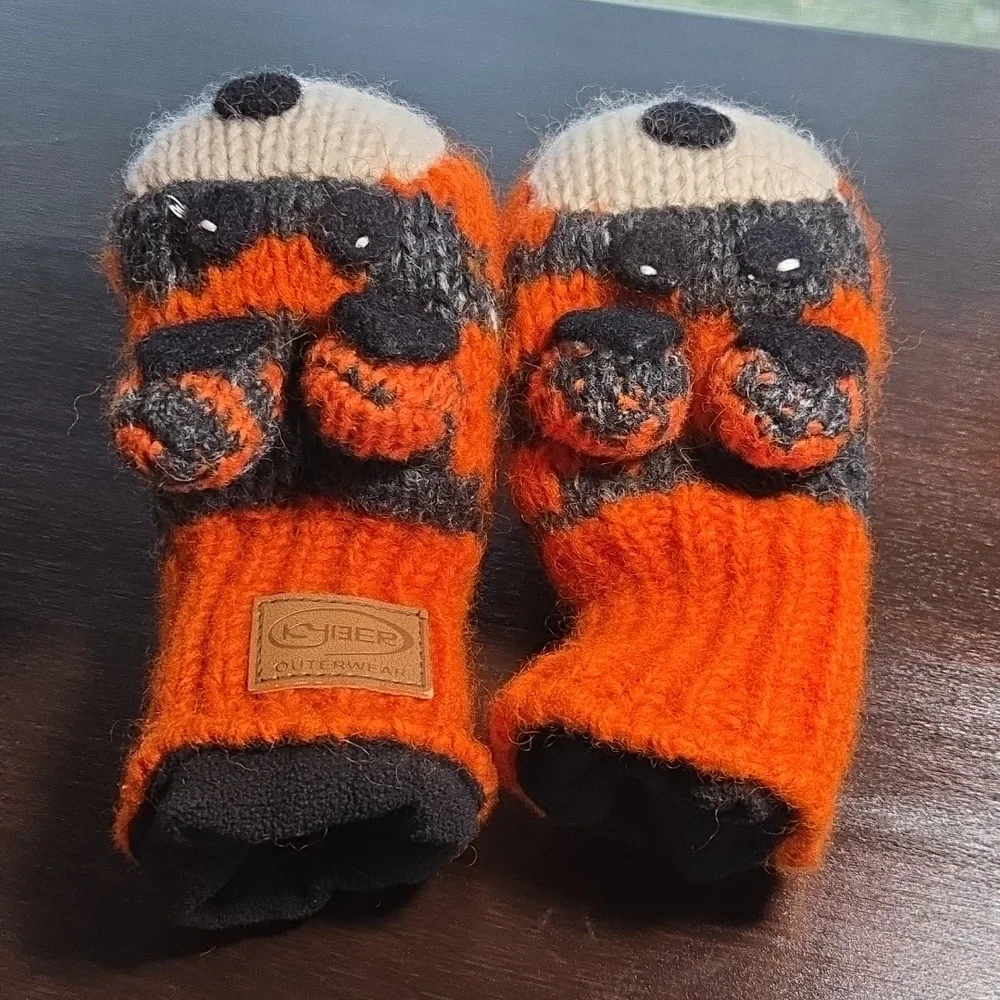 Kyber Wool Tiger Mittens For Toddlers